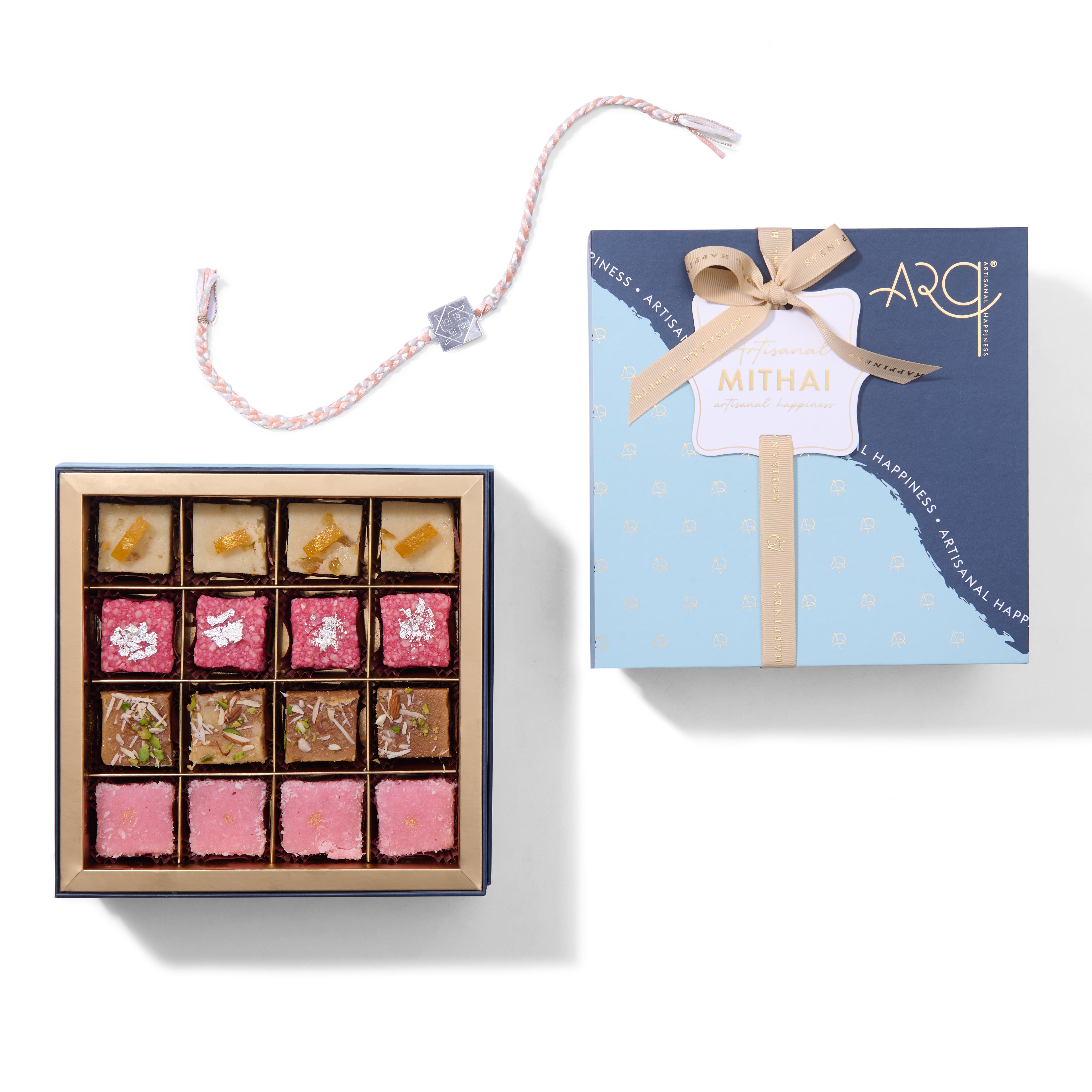 Sweet 16pc Assorted Mithais with Rakhi