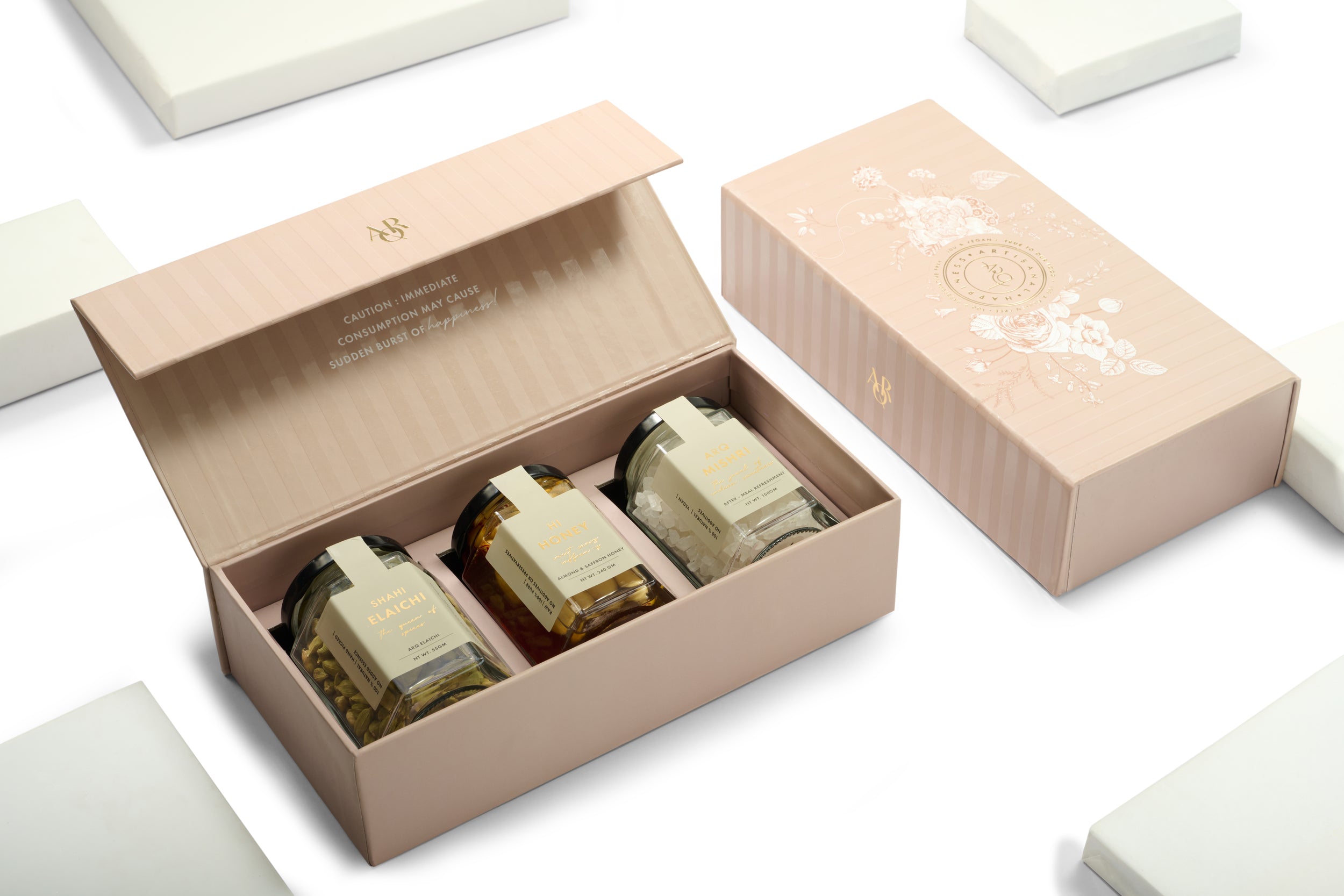 Mag Flip Box - 3 Jar ( Mishri , Elaichi & Honey )