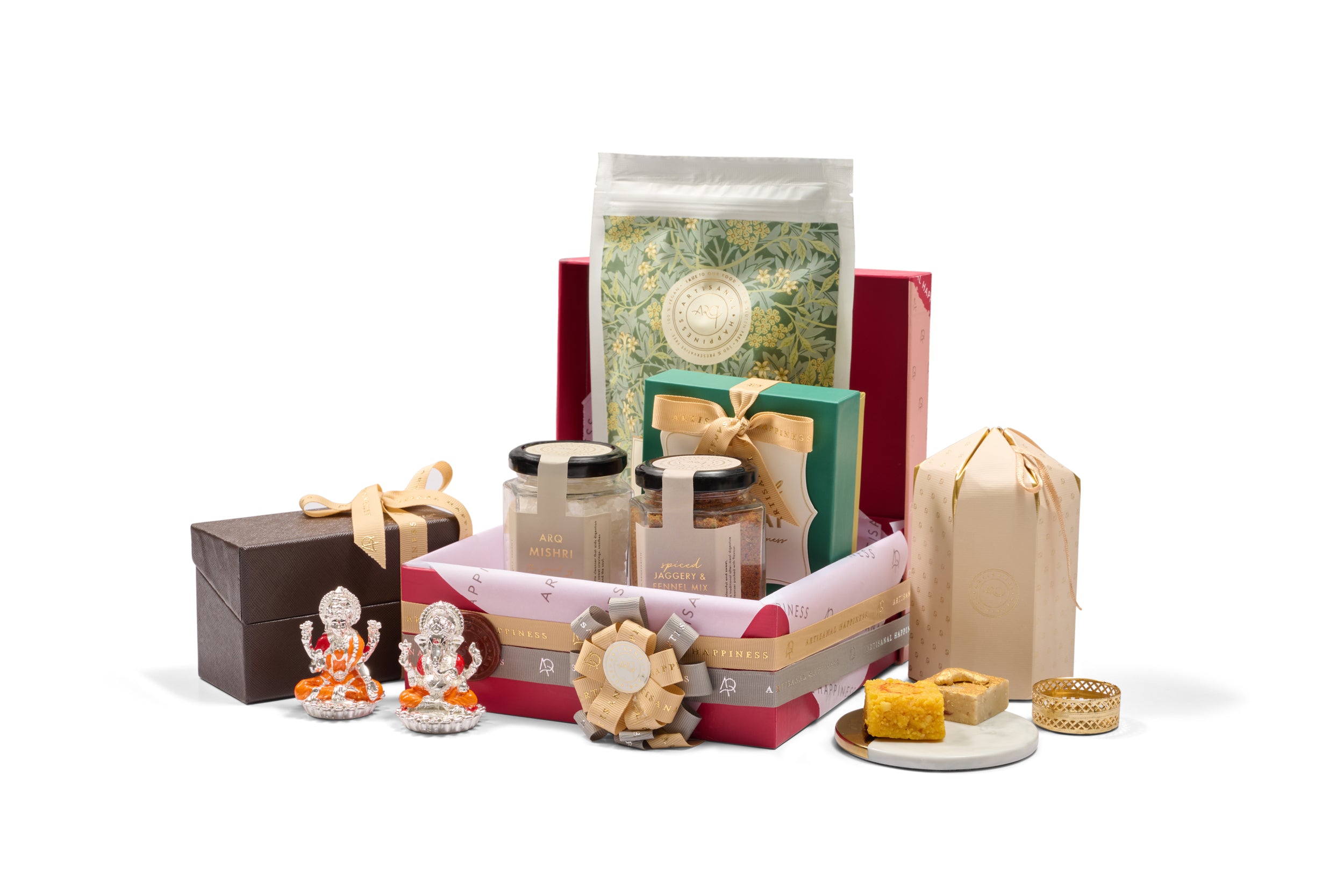 Diwali Small Open Hamper With Laxmi Ganesh Idol