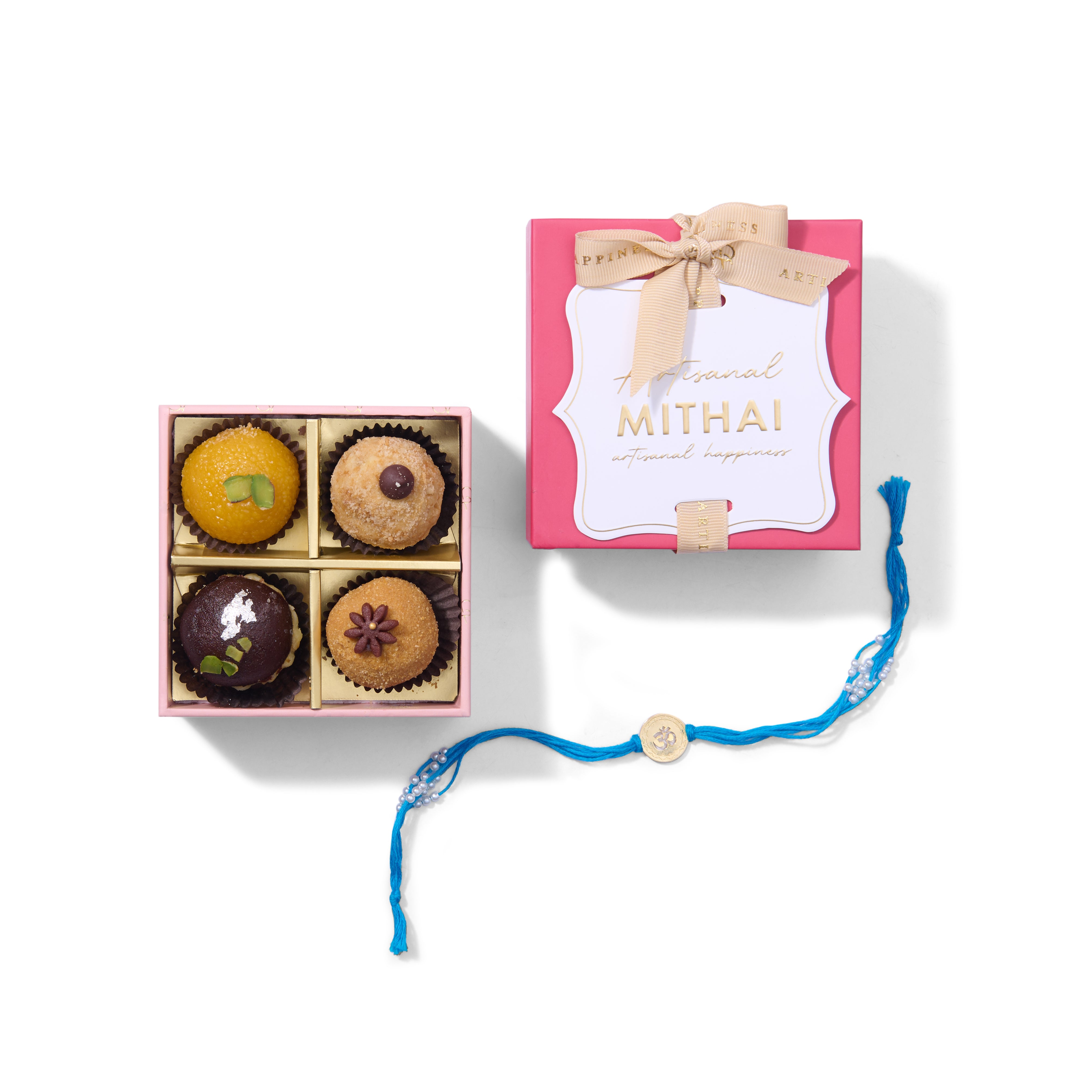 Petite 4pc Assorted Mithais with Rakhi