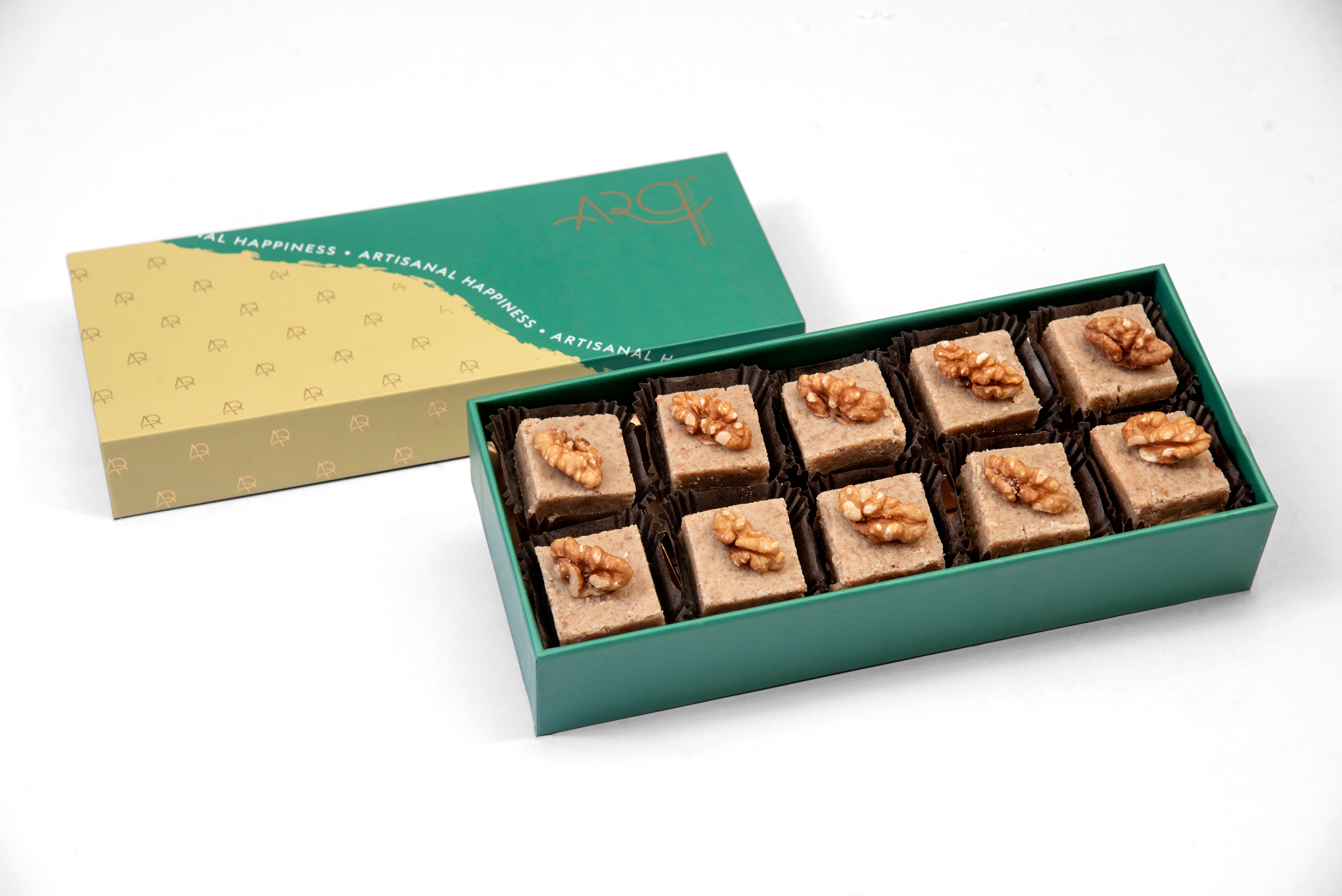 Tenner 10 Pc Walnut Barfi Box