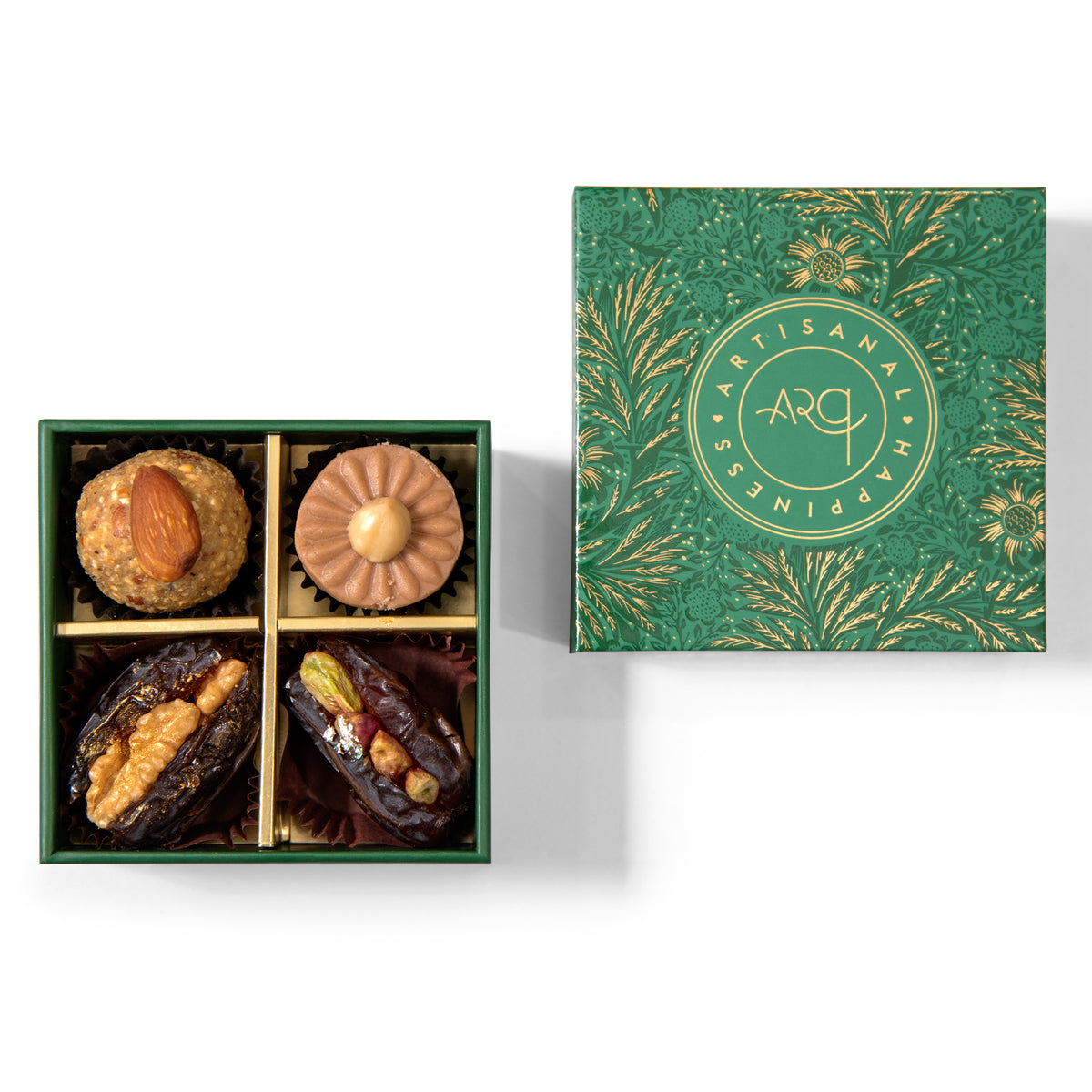 Petite 4pc Assorted Mithai & Dates Box