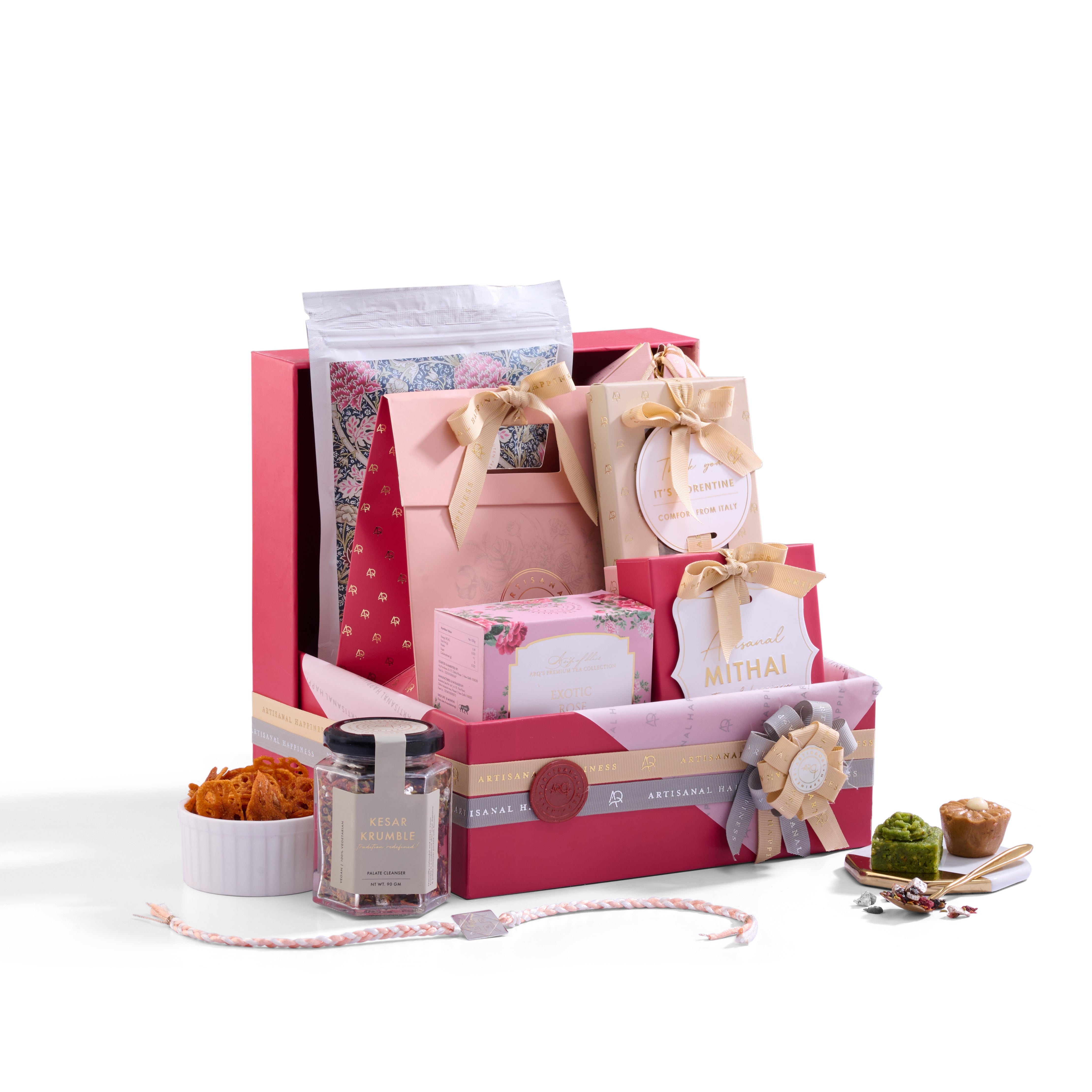Medium Open Hamper with Rakhi