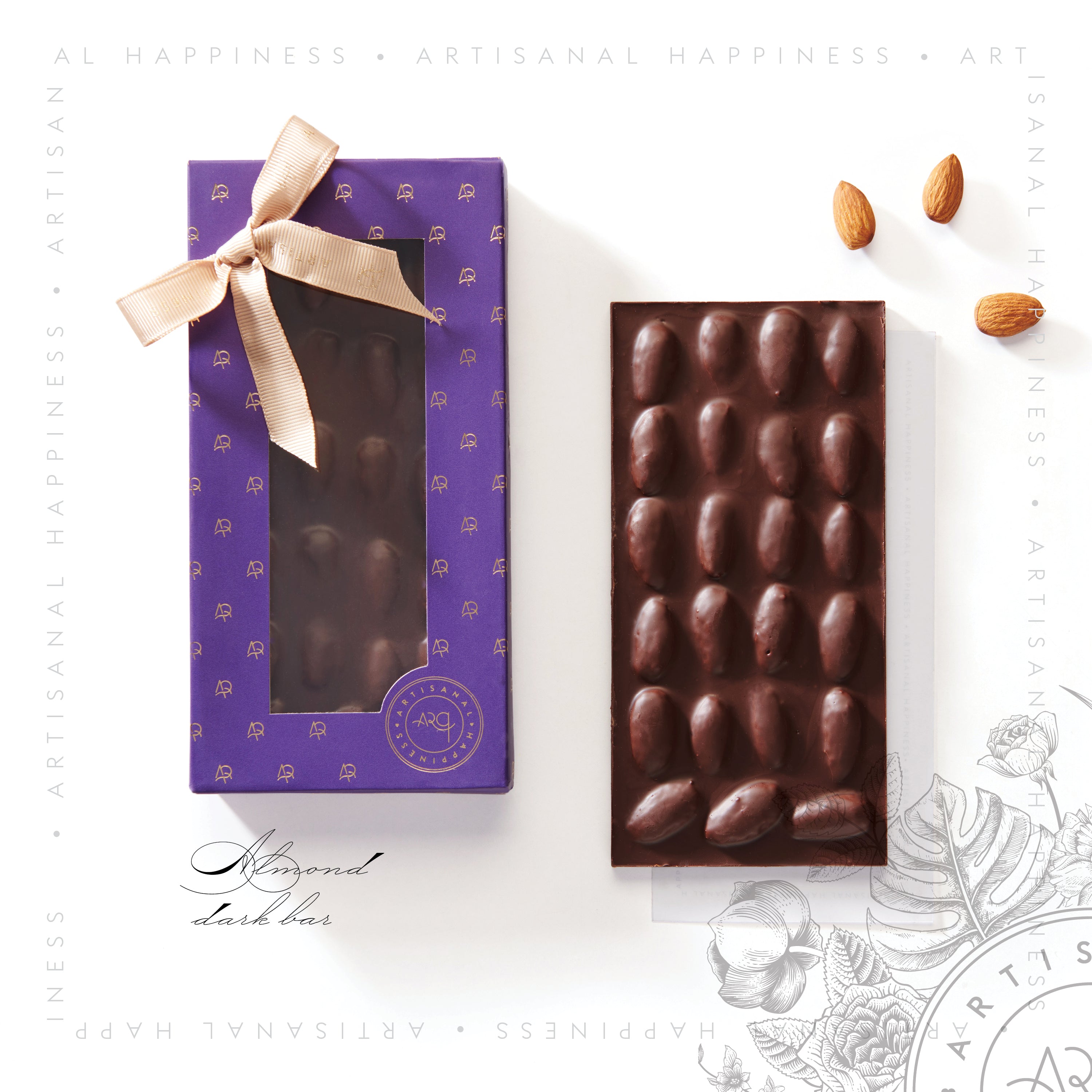 Dark Chocolate Bar - Almond