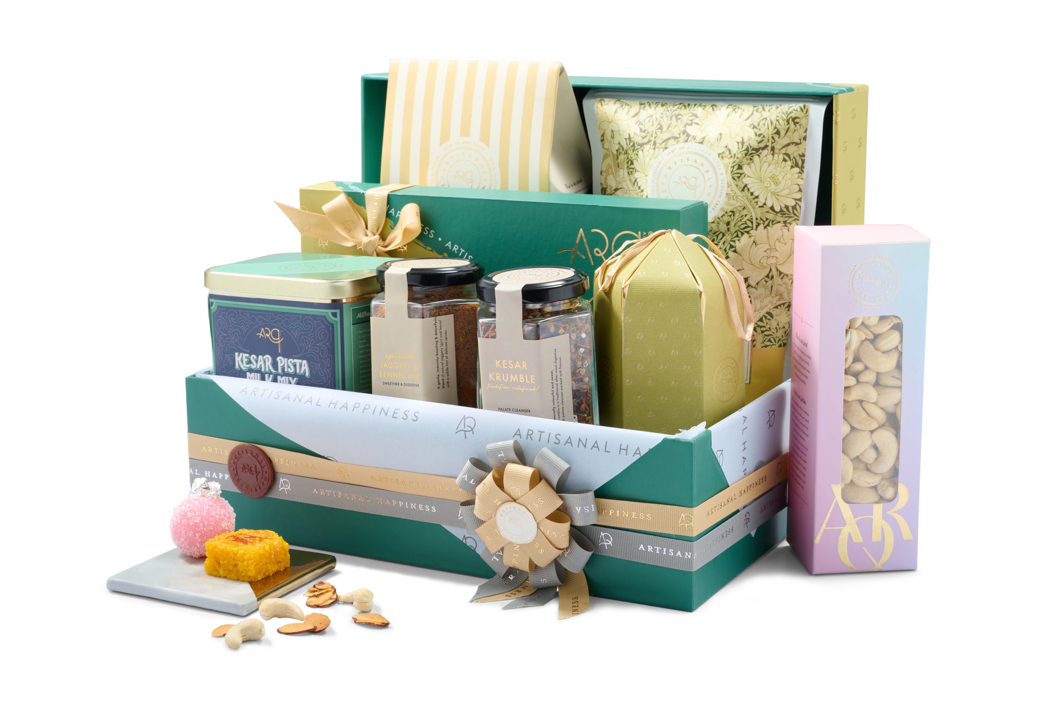 Large Green Open Hamper