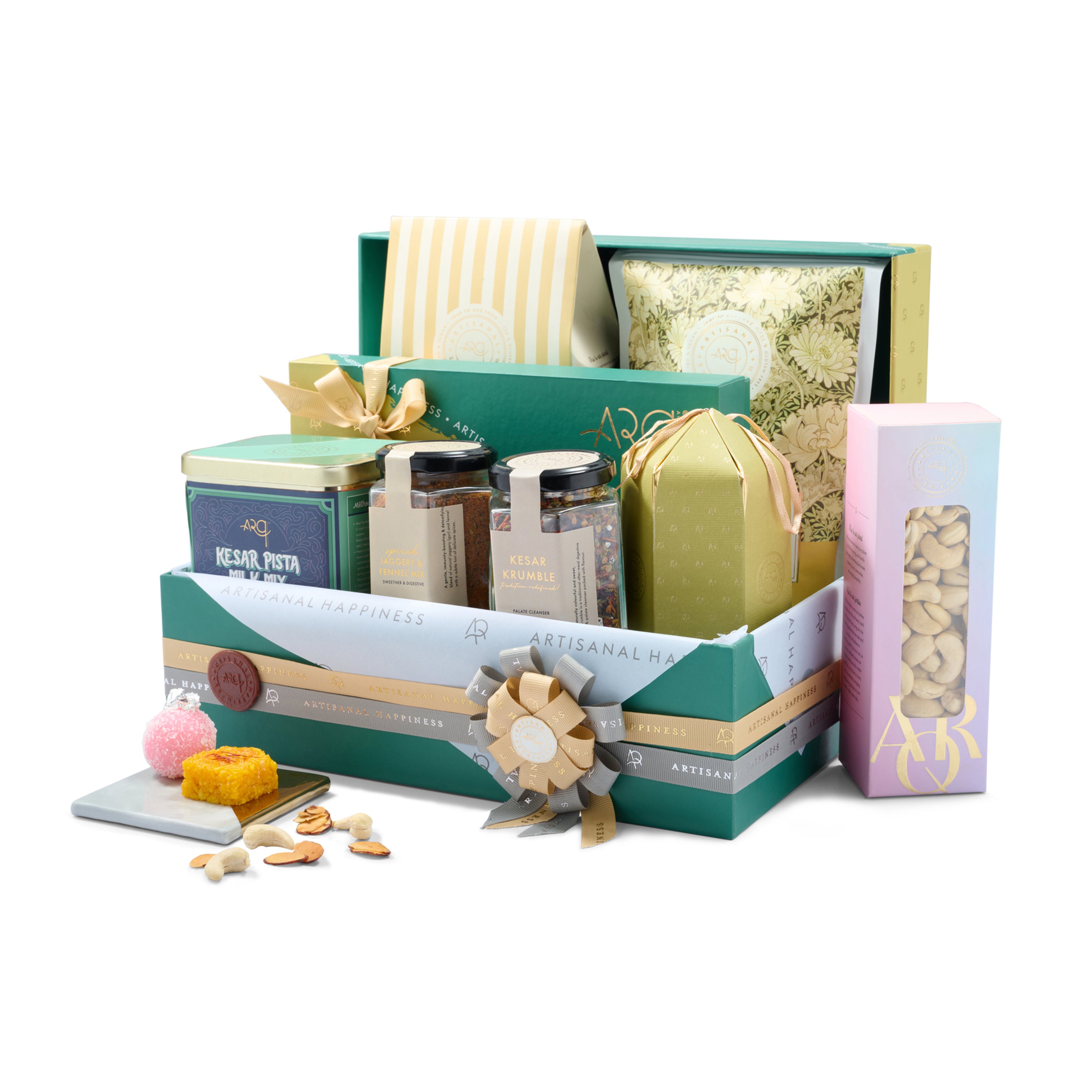 Large Green Open Hamper