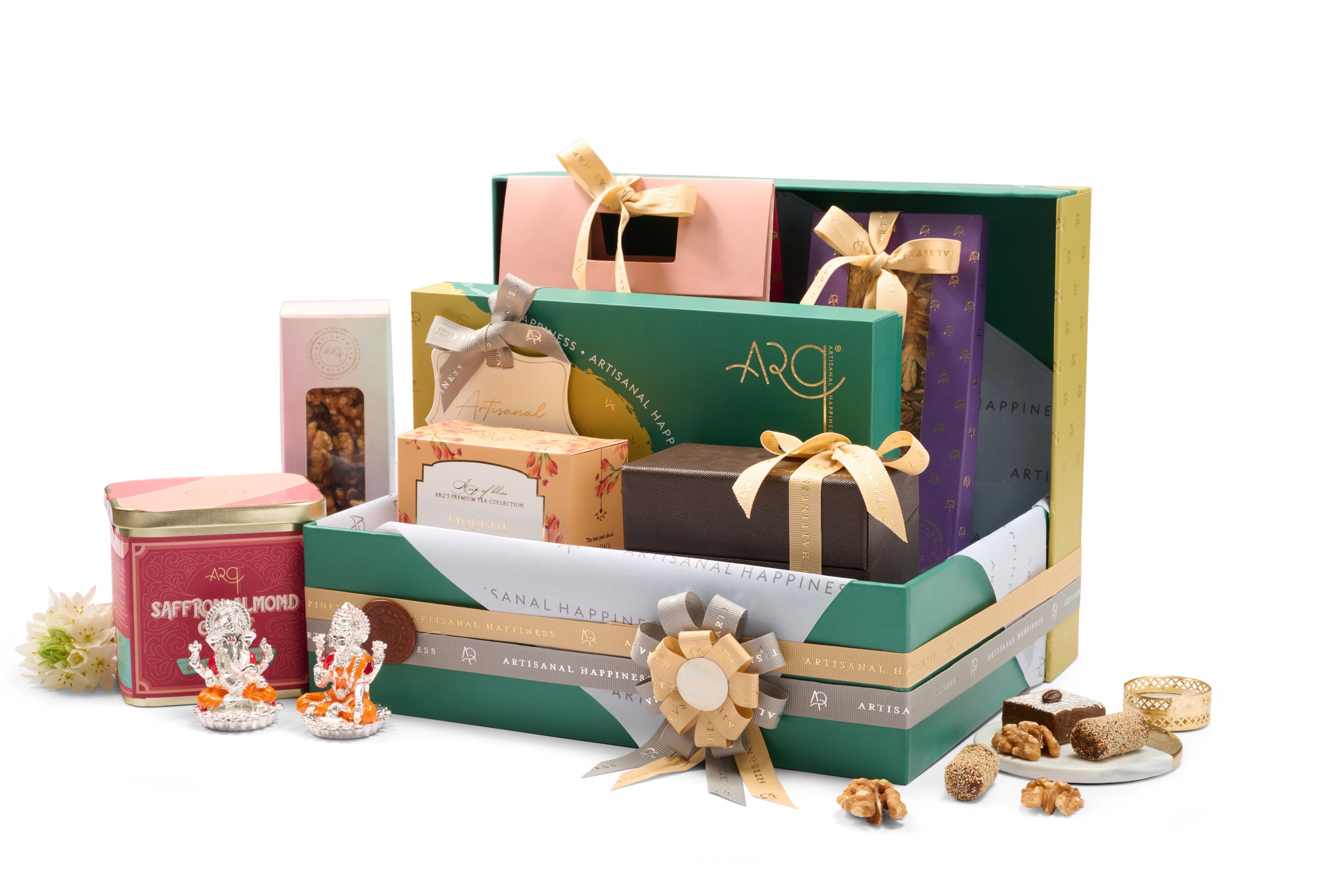 Diwali Large Open Hamper With Laxmi Ganesh Idol