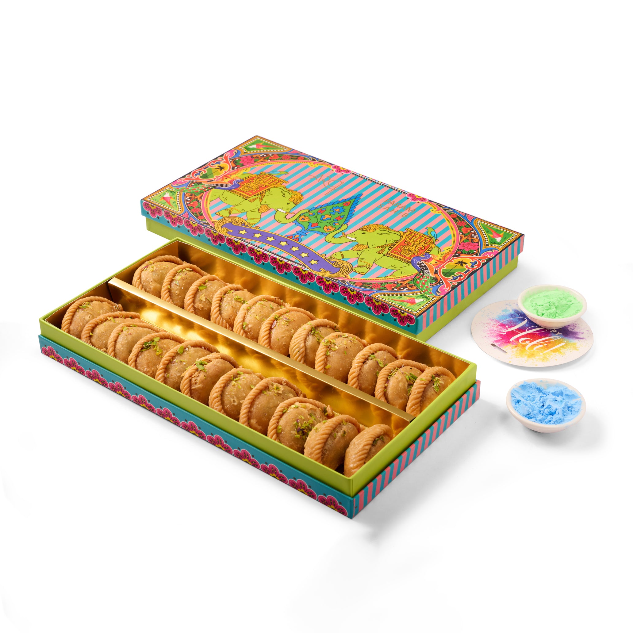 Pistachio Gujia Box (22 pieces)