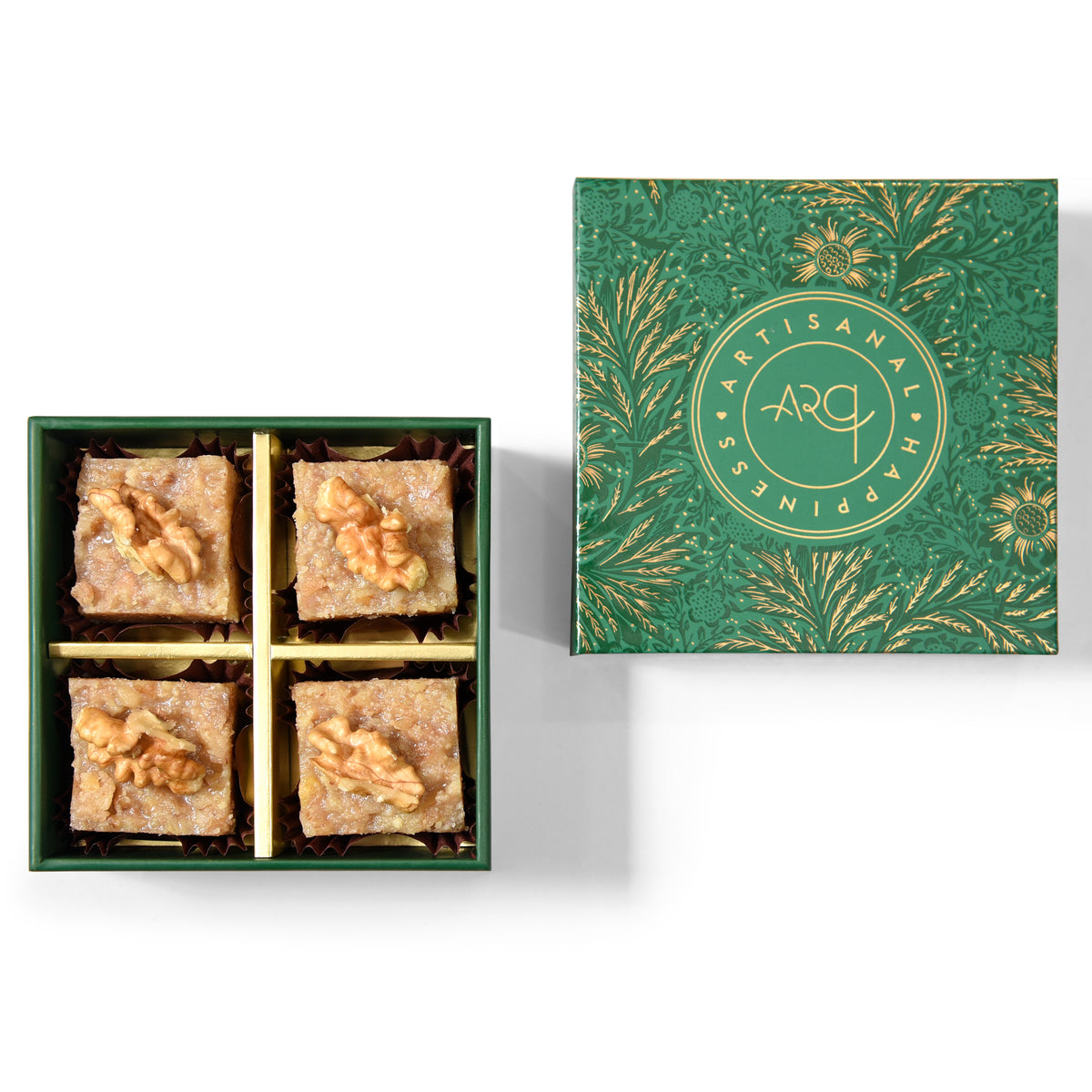 Petite 4pc Walnut Barfi