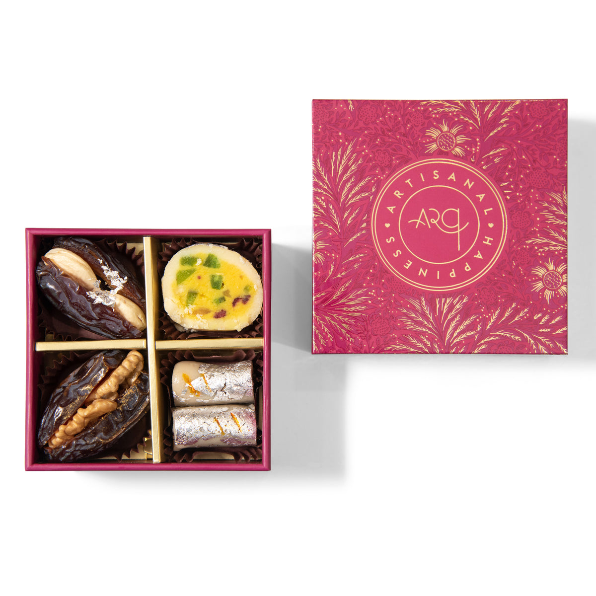 Festive Special Petite 4pc Mithai & Dates Box