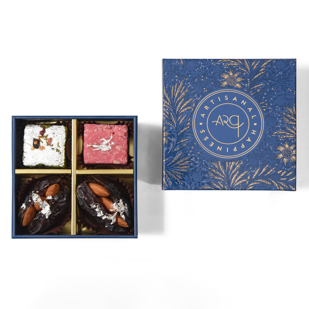 Festive Petite 4pc Mithai & Dates Box