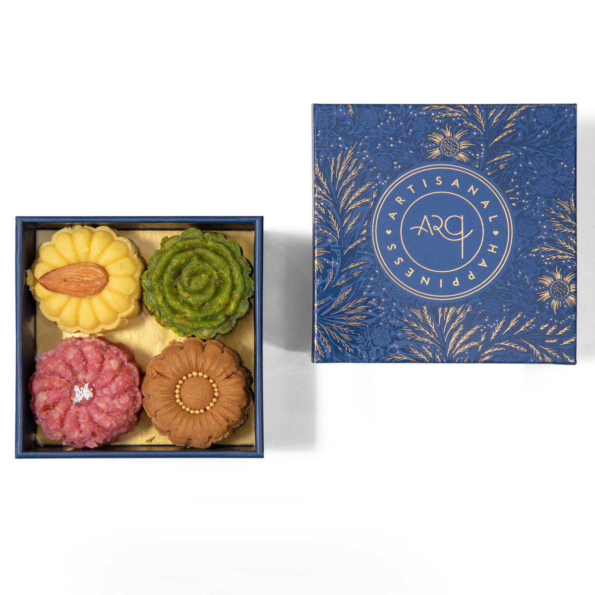 Petite 4pc Assorted Floral Mithais