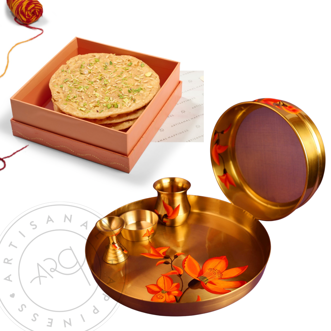Barrique karwa chauth set with Arq mathi