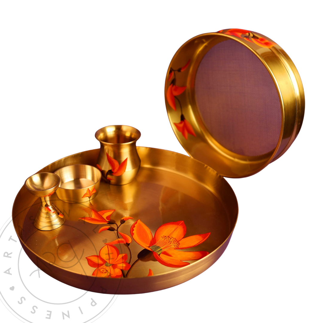 Bronze Blossom Karwa Set By Baarique